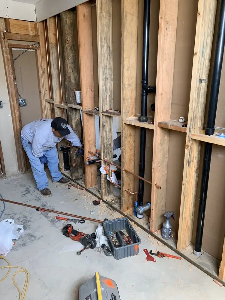 Commercial rough-in plumbing for Water Heater Replacement in New Suffolk